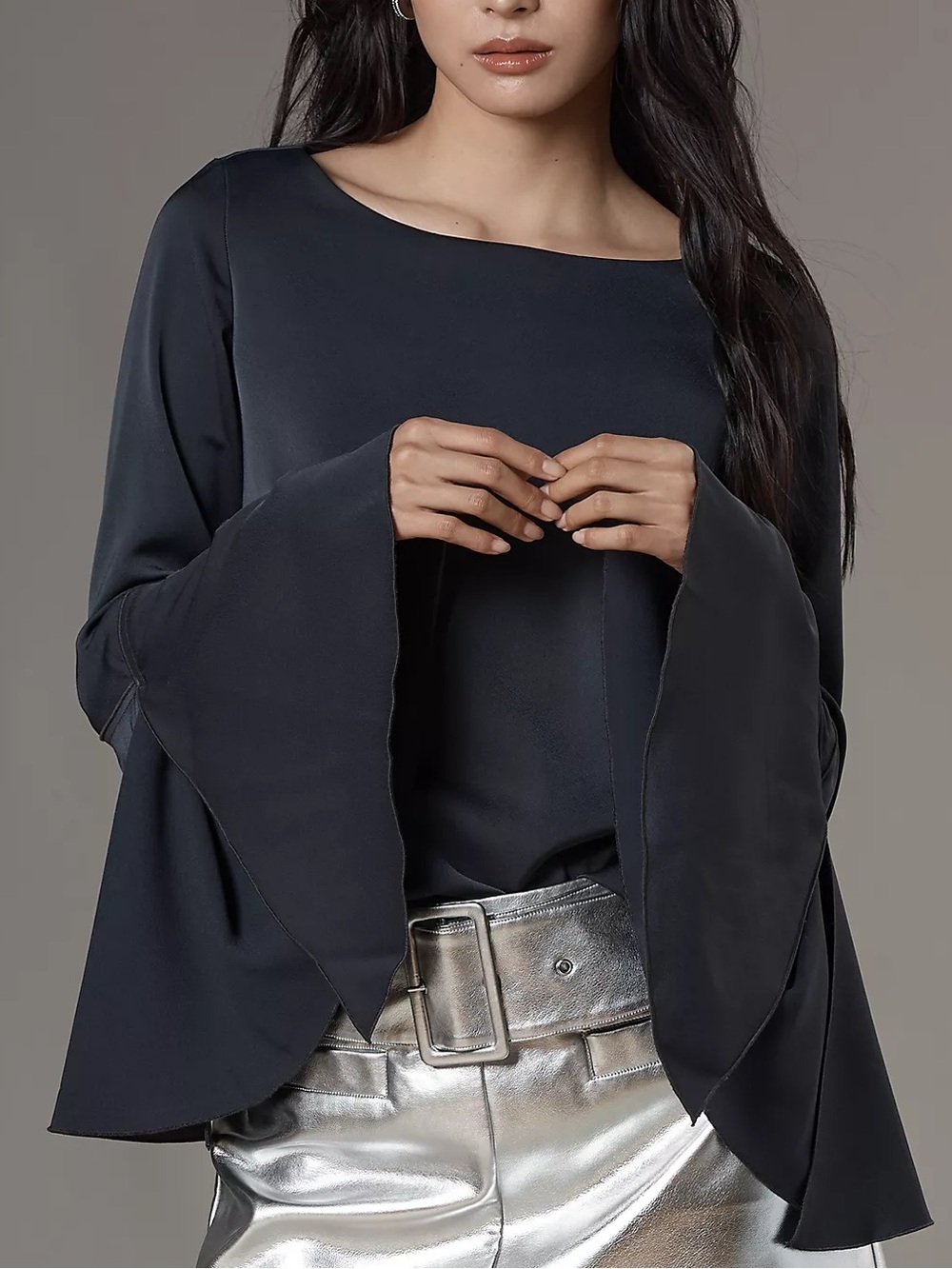 By Anthropologie Bell-Sleeve Blouse